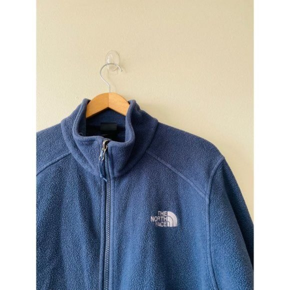 The North Face Men's Polar Blue Fleece Full Zip Collard Jacket - Picture 7 of 8